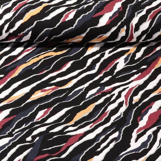 Viscose - Twill Zèbre Diagonal Brun