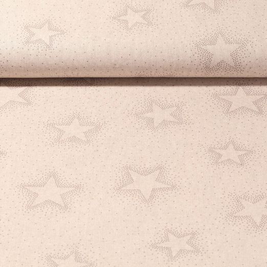 Canvas - Sterne Leinenlook Beige