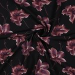Viskose - Große Blüten Schwarz Viskose - Große Blüten Schwarz