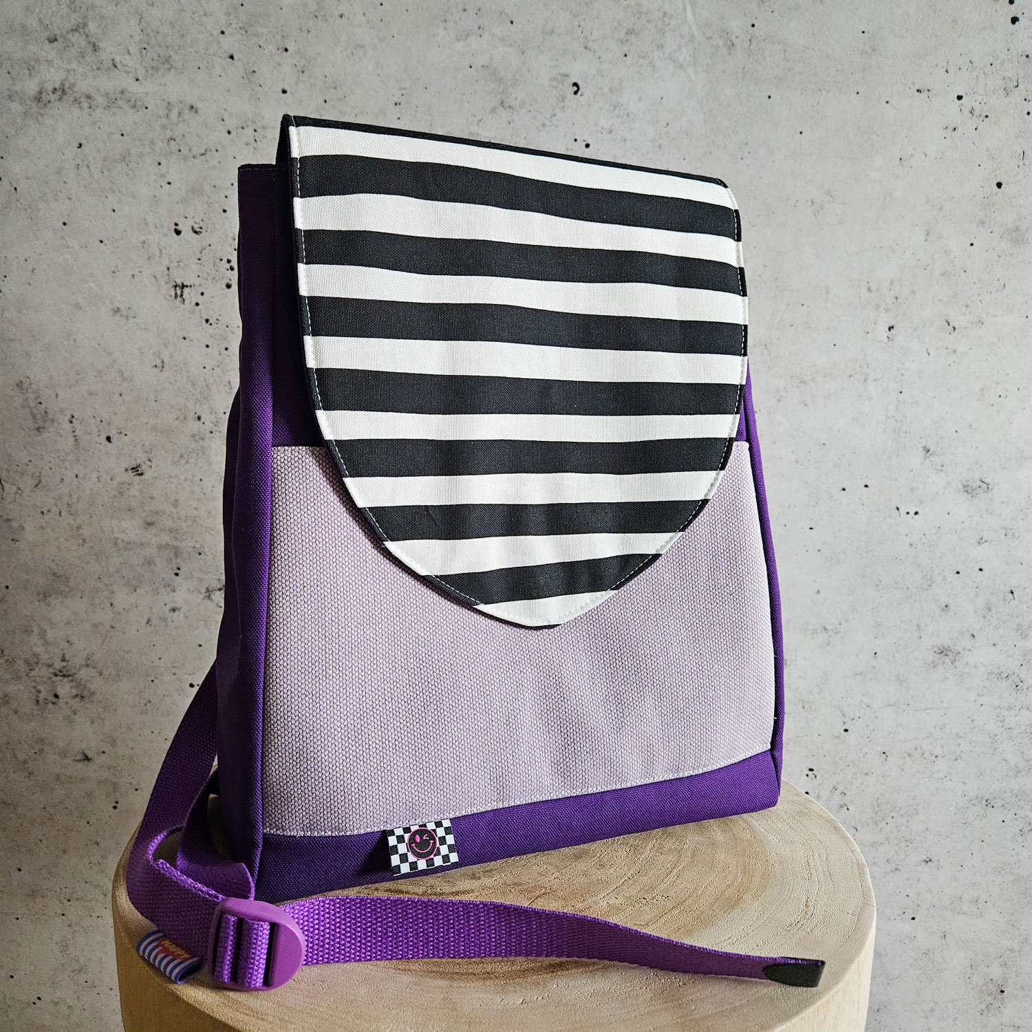 Canvas Doris - Kleine Rauten Lavendel Weiß-1 Canvas Doris - Kleine Rauten Lavendel Weiß-1