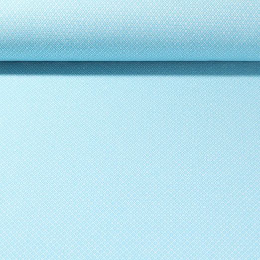 Canevas Doris - Petits losanges Turquoise Blanc