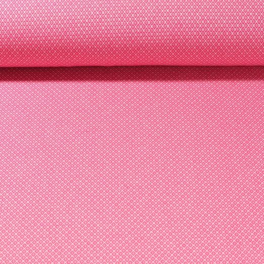 Canvas Doris - Kleine Rauten Fuchsia Weiß