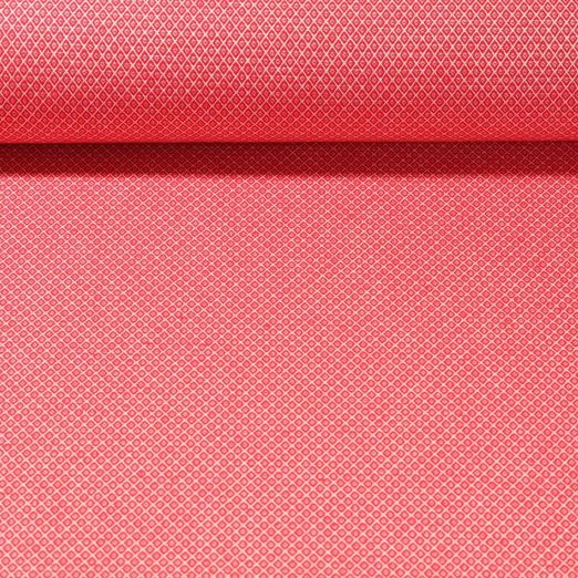 Canevas Doris - Petits losanges Rouge coquelicot Blanc