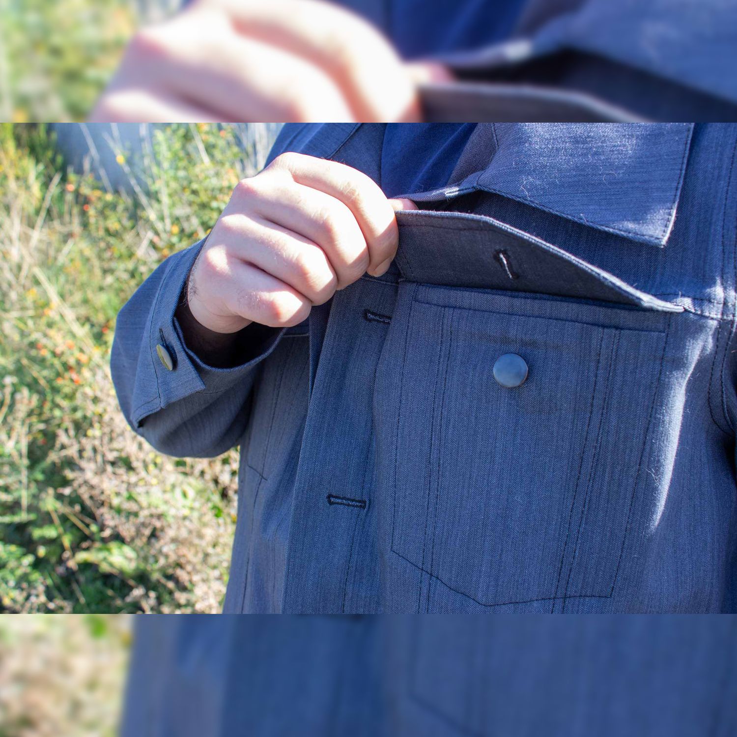 Jeansjacke - Knopf und Kragen Herren - Schnittmuster eBook-4 Jeansjacke - Knopf und Kragen Herren - Schnittmuster eBook-4