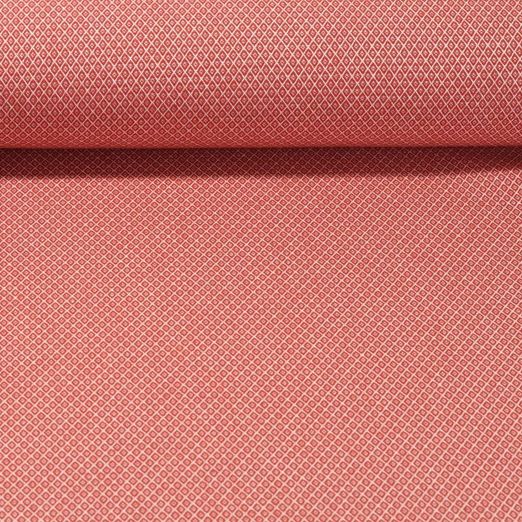 Canevas Doris - Petits losanges Orange foncé Blanc