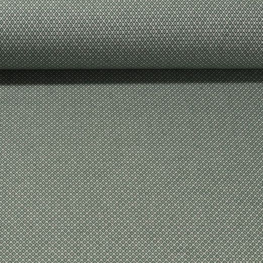 Canvas Doris - Kleine Rauten Flaschengrün Weiß