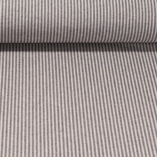 Canvas Doris - Gestreift Weiß Graphit