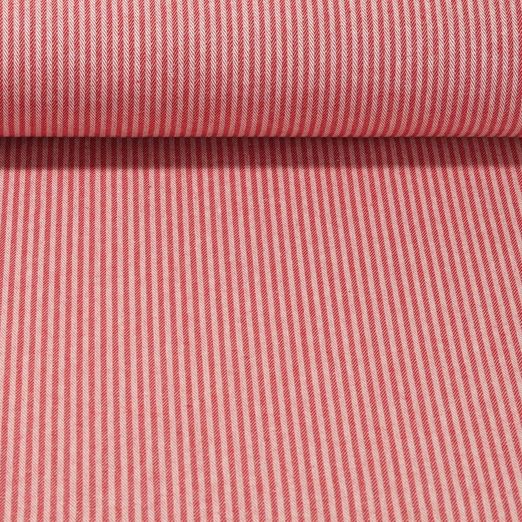 Canevas Doris - Rayé Blanc Rouge coquelicot