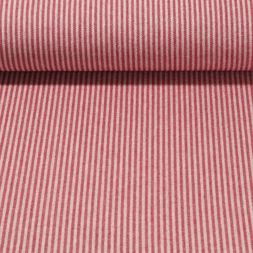 Canevas Doris - Rayé Blanc Bordeaux