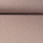 Canvas Doris - Gestreift Weiß Kaffeebraun