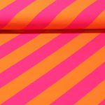 Ekologisk Jersey - Hamburger Liebe Digitalt tryck Stripemania Solid Orange Fuchsia