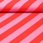 Bio Jersey - Hamburger Liebe Digitaldruck Stripemania Solid Rosa Rot