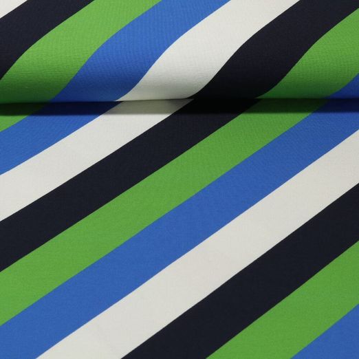 Bio Jersey - Hamburger Liebe Digitaldruck Stripemania Multi Blau Grün