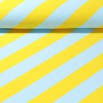 Bio Sweat - Hamburger Liebe Digitaldruck Stripemania Solid Hellblau Gelb