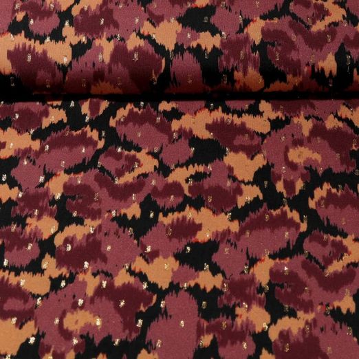 Viscose - Lurex Léopard Noir