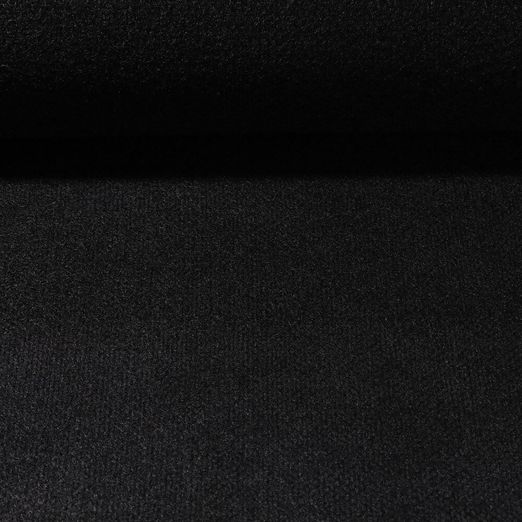 Tissu de manteau Sweat tricoté Lilian - Noir
