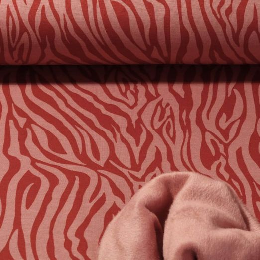 Polaire alpine - Motif zèbre Corail