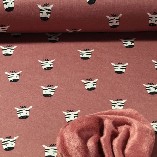 Polaire alpine - Têtes de zèbres Vieux rose
