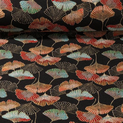 Gobelin - Jacquard Shalimar Ginkgo Noir