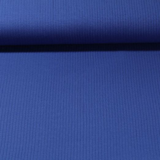 Jersey côtelé Mandy - Uni Bleu roi