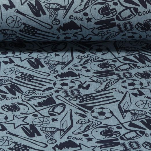 Sweat - Sports de ballon Mélange Bleu pétrole Gratté