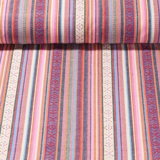 Canvas Jacquard - Mexiko Rosa