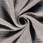 Nachhaltiger Musselin - Vierlagig Grau