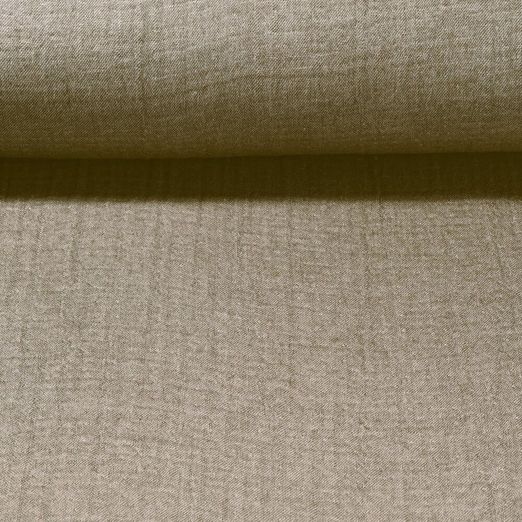 Mousseline recyclée Poldi - 4 couches Kaki