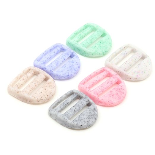 Boucles de serrage en plastique marbré 25mm - 4 pièces