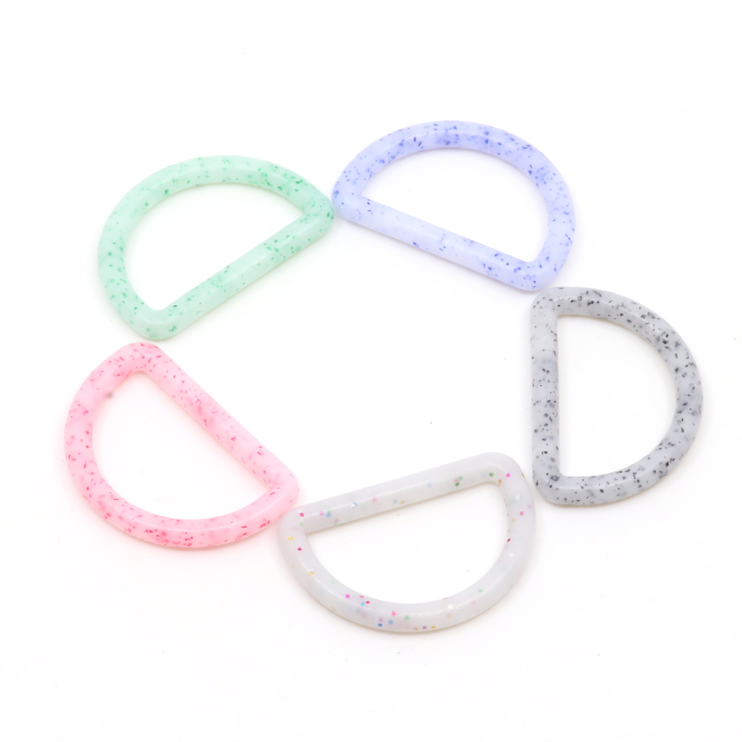 Kunststoff D-Ring Marmor 25mm - 4 Stück-0 Kunststoff D-Ring Marmor 25mm - 4 Stück-0