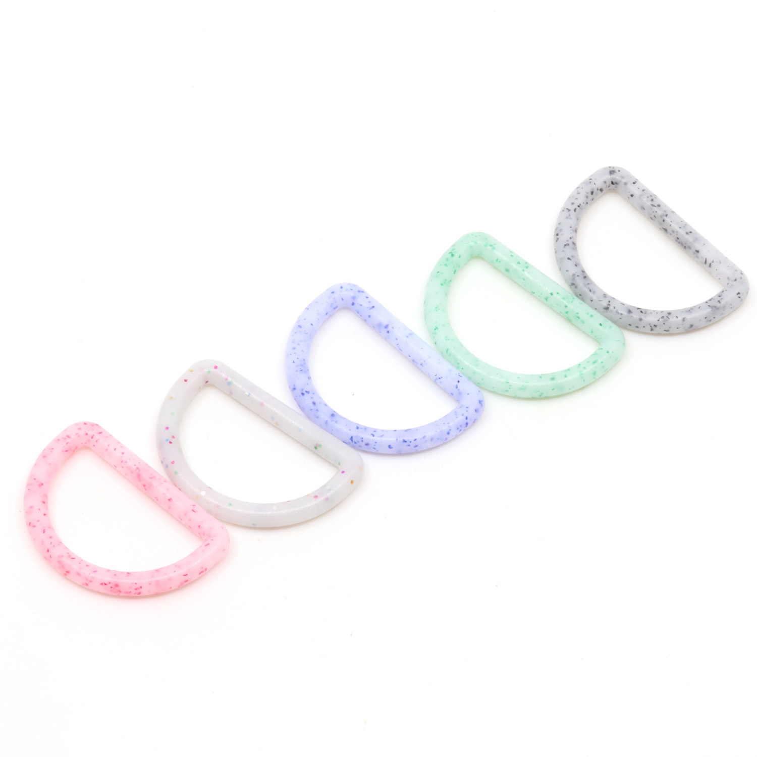 Kunststoff D-Ring Marmor 25mm - 4 Stück-1 Kunststoff D-Ring Marmor 25mm - 4 Stück-1