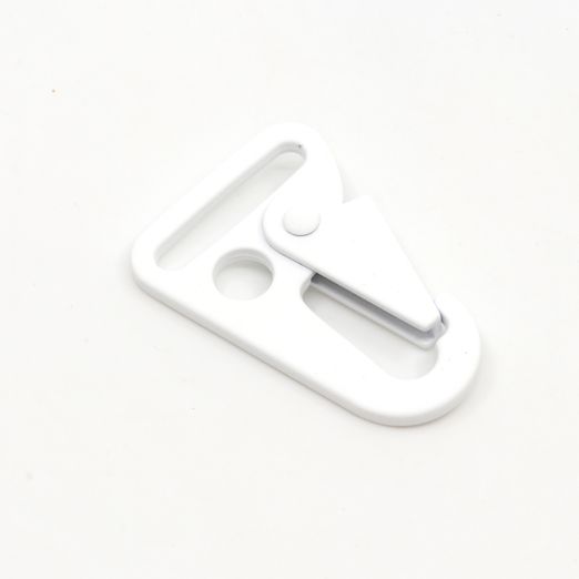 Mousqueton crochet 25mm métal Blanc B3 Mousqueton crochet 25mm métal Blanc B3