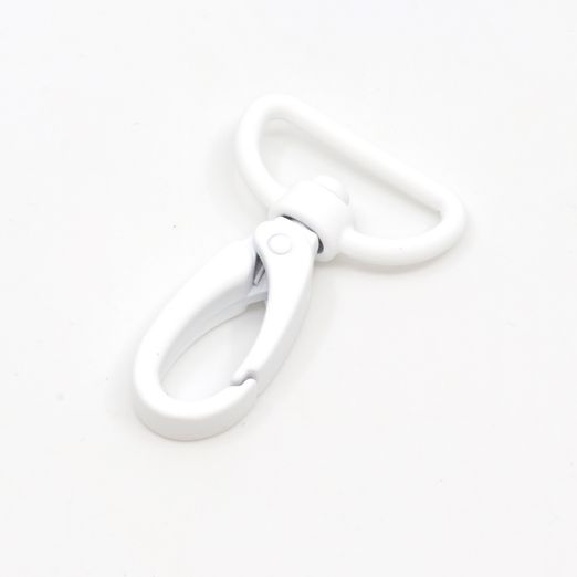 Mousqueton pour sacs 25mm métal Blanc B3 Mousqueton pour sacs 25mm métal Blanc B3