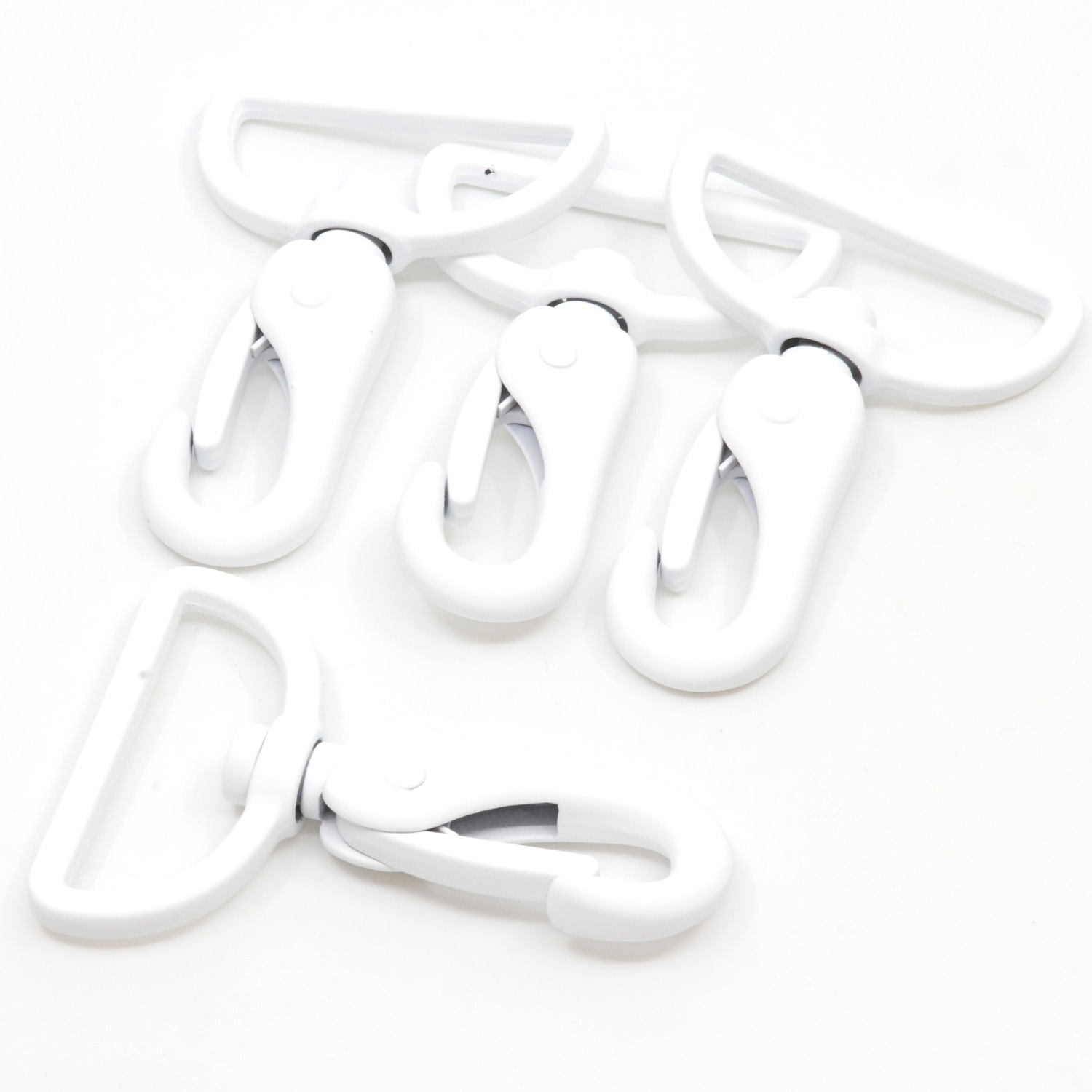 Mousqueton pour sacs 40mm métal blanc B3-1 Mousqueton pour sacs 40mm métal blanc B3-1