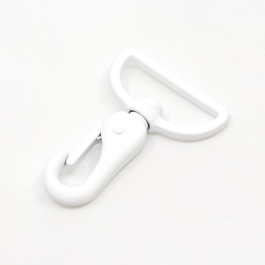 Mousqueton pour sacs 40mm métal blanc B3 Mousqueton pour sacs 40mm métal blanc B3