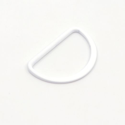 Anneau demi-rond 40mm métal Blanc B3 Anneau demi-rond 40mm métal Blanc B3