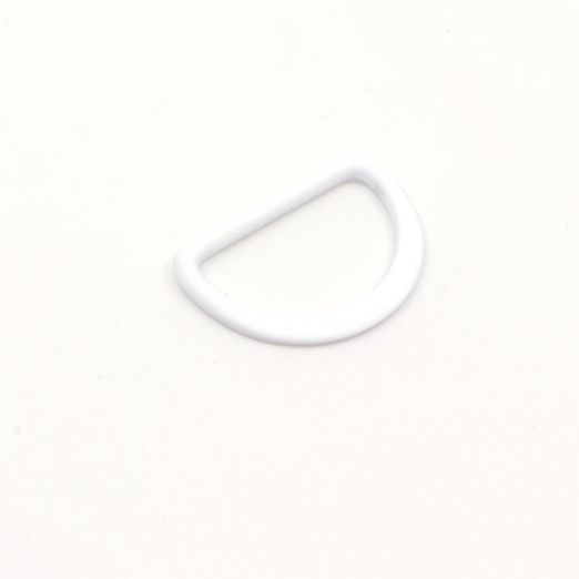 Anneau demi-rond 25mm métal Blanc B3 Anneau demi-rond 25mm métal Blanc B3