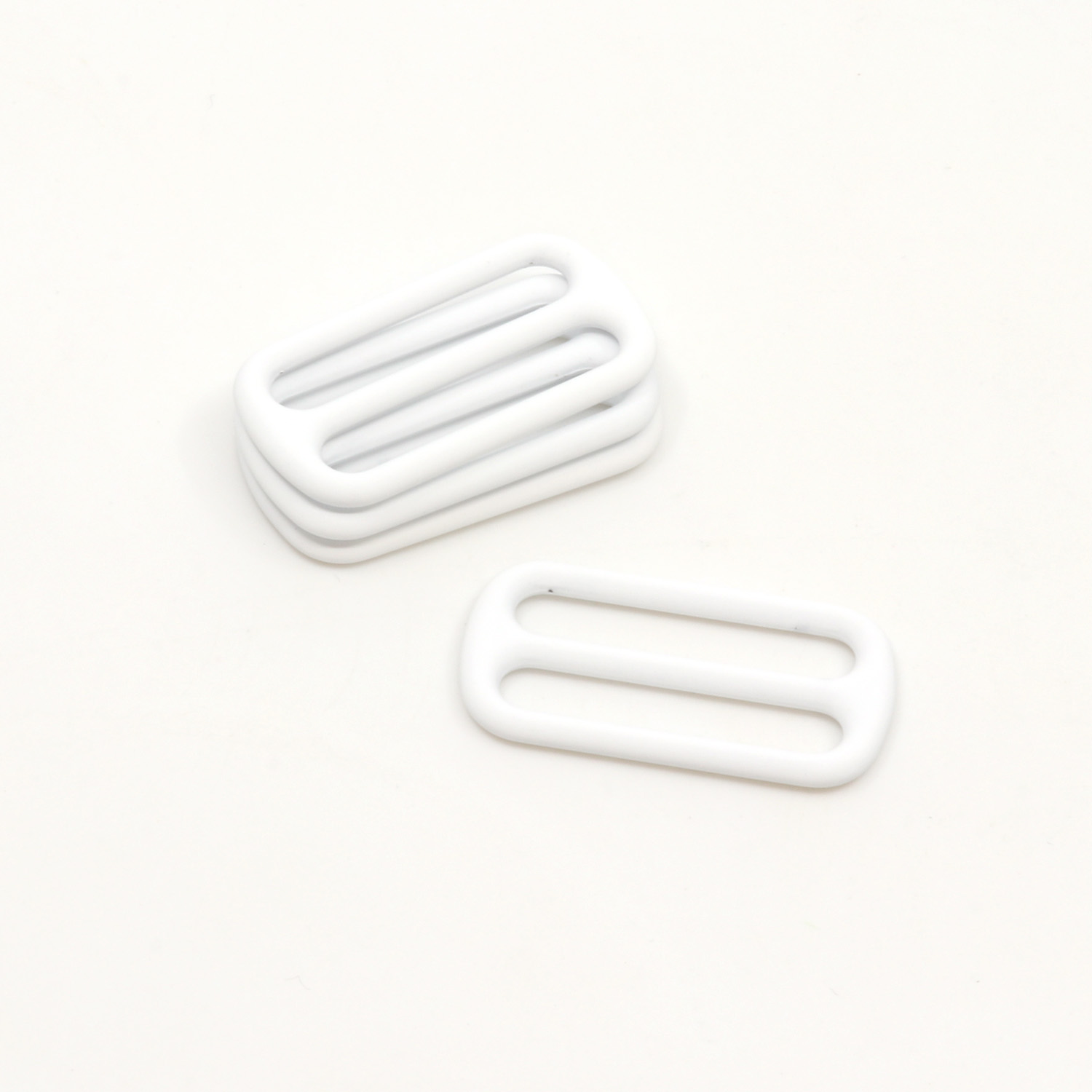 Boucle coulissante 25mm métal Blanc B3-1 Boucle coulissante 25mm métal Blanc B3-1