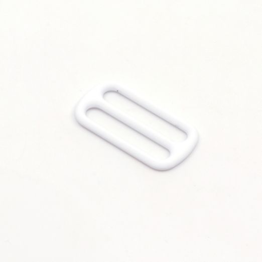 Boucle coulissante 25mm métal Blanc B3 Boucle coulissante 25mm métal Blanc B3