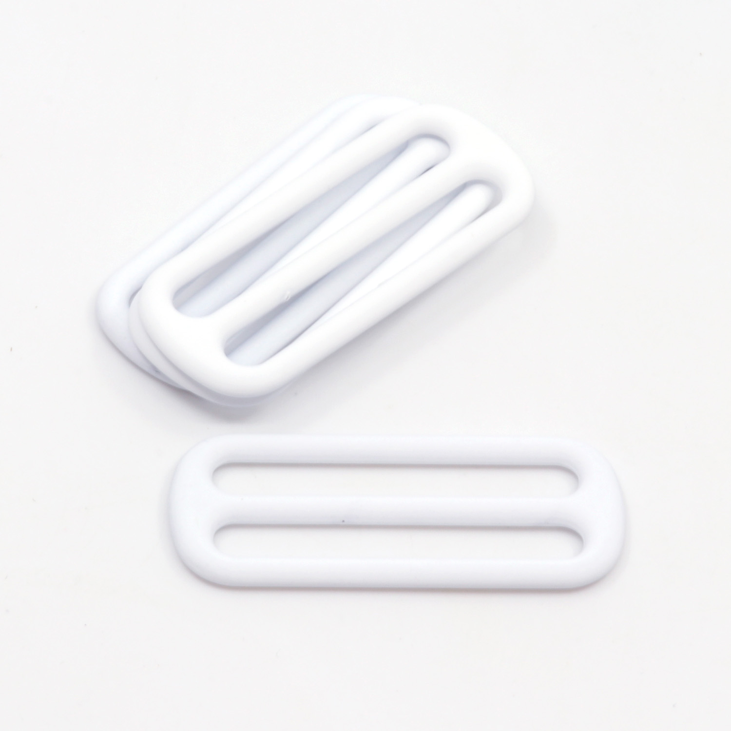 Boucle coulissante 40mm métal Blanc B3-1 Boucle coulissante 40mm métal Blanc B3-1