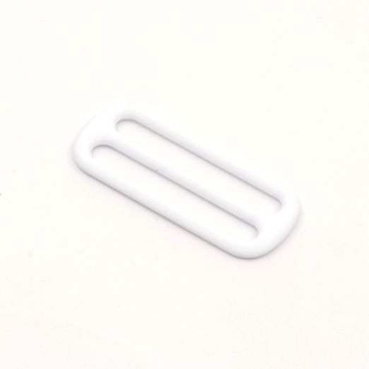 Boucle coulissante 40mm métal Blanc B3 Boucle coulissante 40mm métal Blanc B3