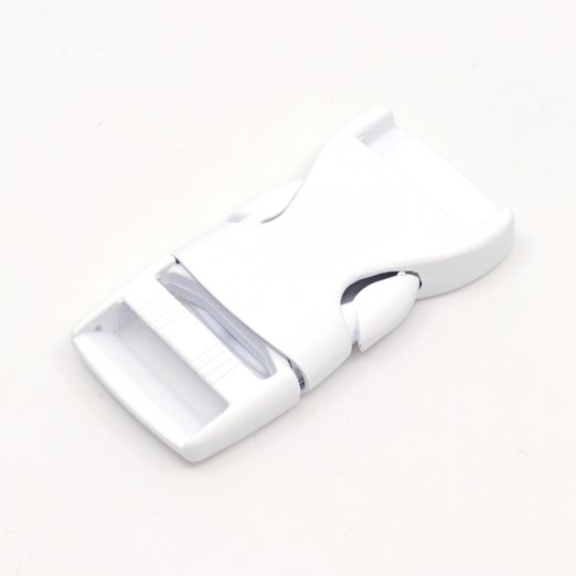 Boucle clip 25mm métal Blanc B3