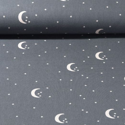 Toile canevas - Monde et Etoiles Bleu Effet lin