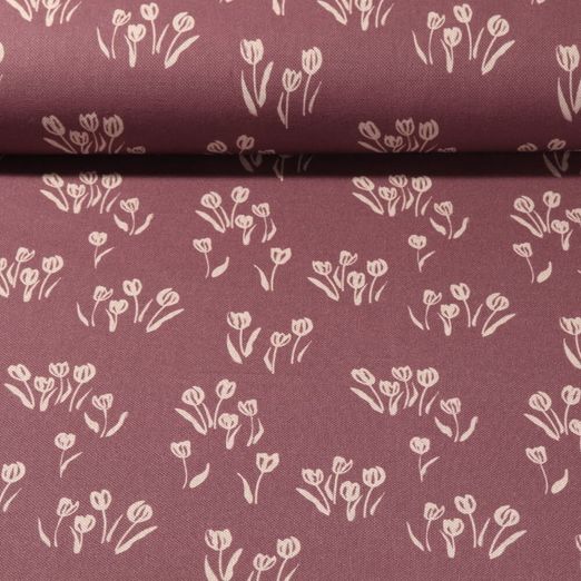 Toile canevas - Tulipes Lilas Effet lin