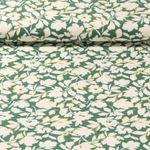 Jersey viscose Bambou - Feuilles et Fleurs Vert