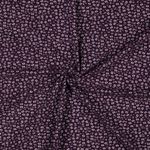 Bambuviskosjersey - Blommor Aubergine Bambuviskosjersey - Blommor Aubergine