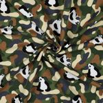 Soft Sweat - Panda Camouflage Groen Geborsteld Soft Sweat - Panda Camouflage Groen Geborsteld