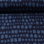 Organic Jersey - Jacquard Queens United Forever Sininen