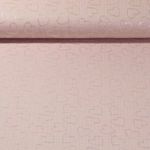 Mousseline de coton - Coeurs  arc-en-ciel Impression sur film Vieux rose