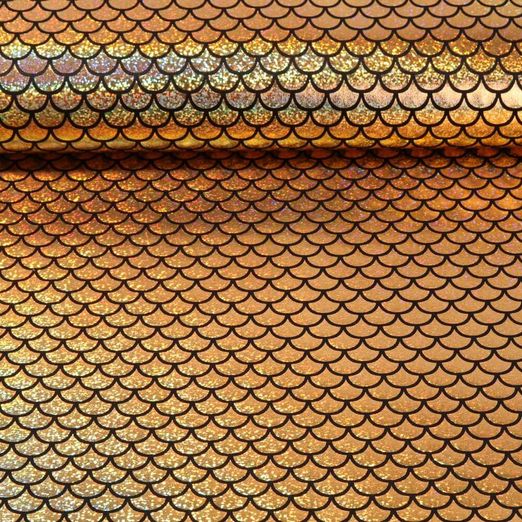 Tissu de carnaval - Sirène Impression sur film Doré